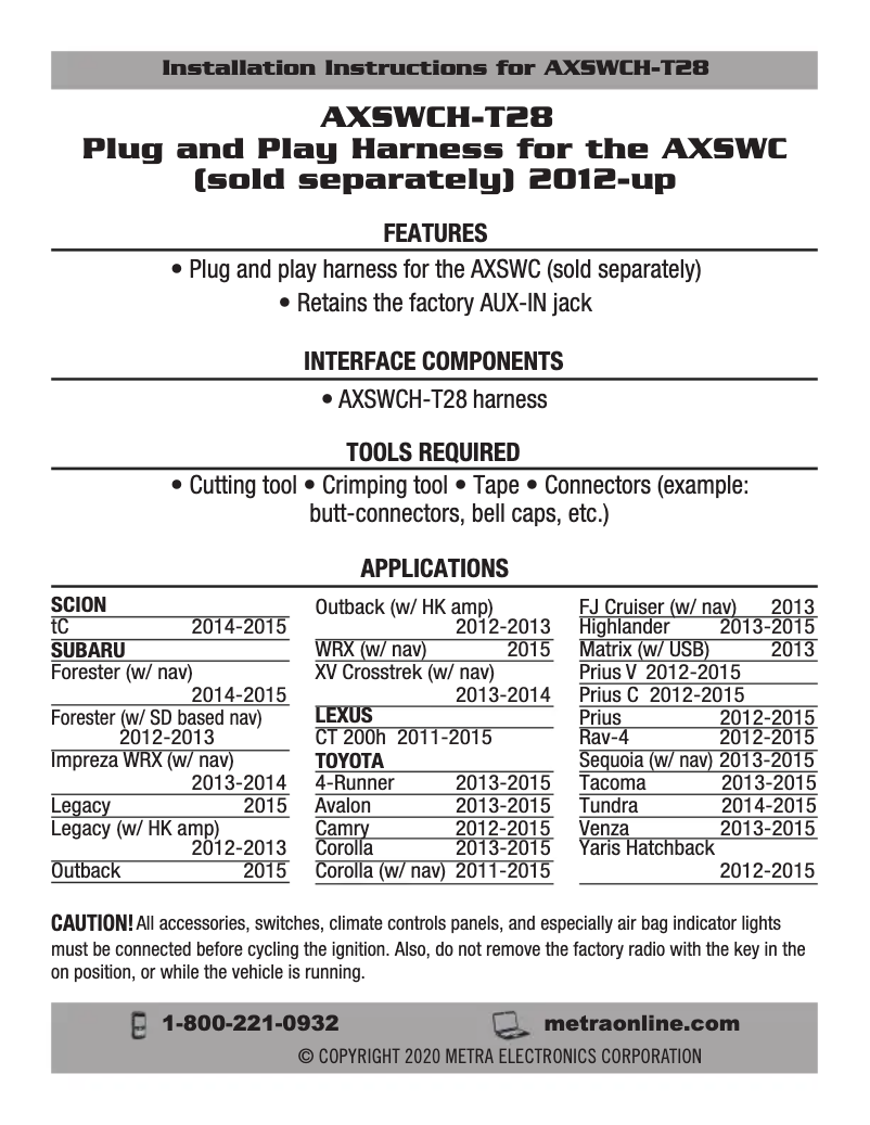 Page 1 de la notice Manuel utilisateur AXESS AXSWCH-T28