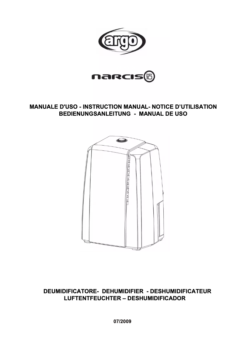 Página 1 del manual Manual de usuario Argoclima Narciso Baby