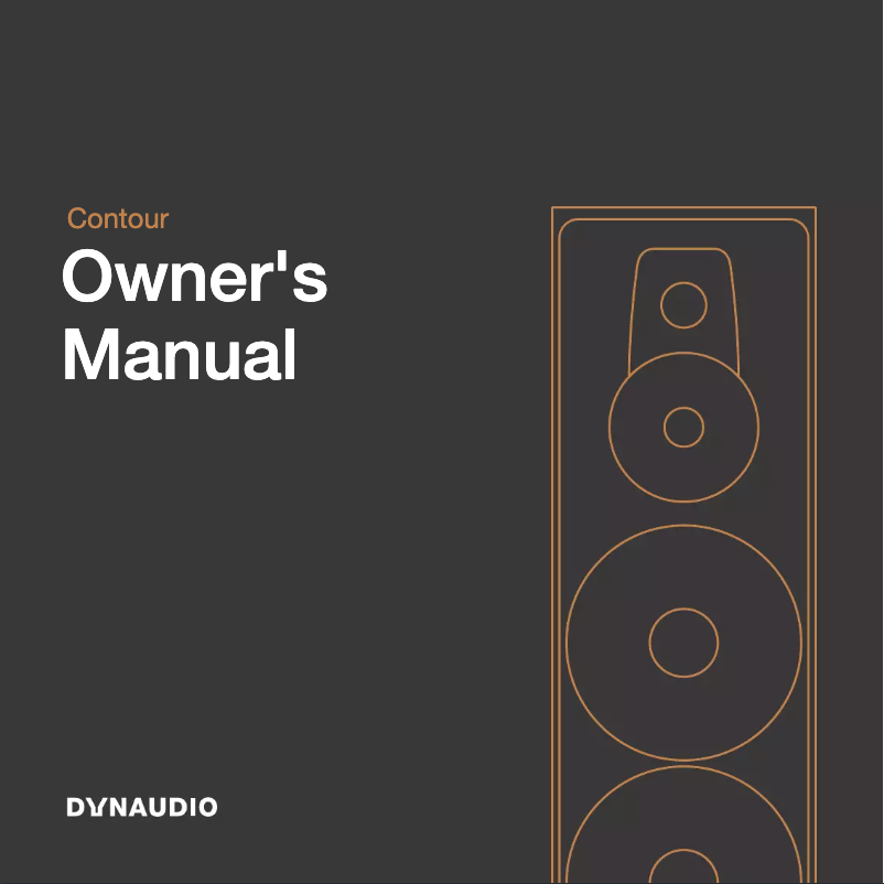 Page 1 of the manual User Manual Dynaudio Contour 60