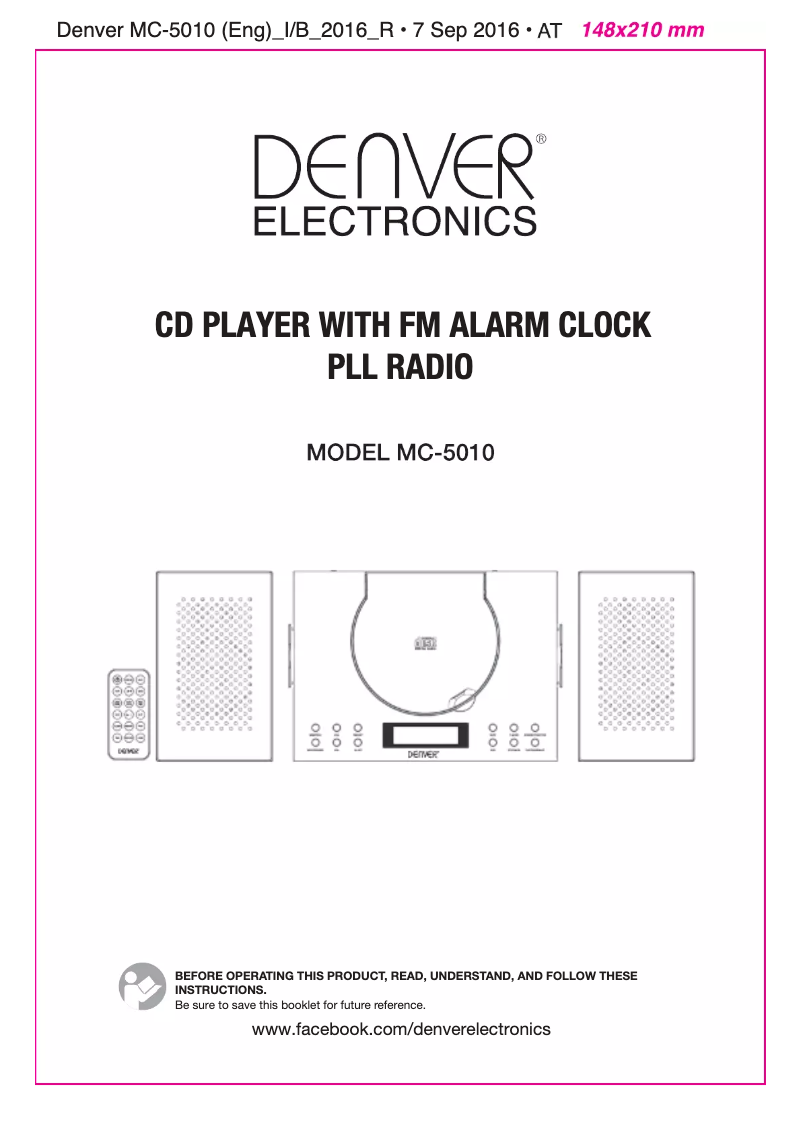 Image de la première page du manuel de l'appareil MC-5010