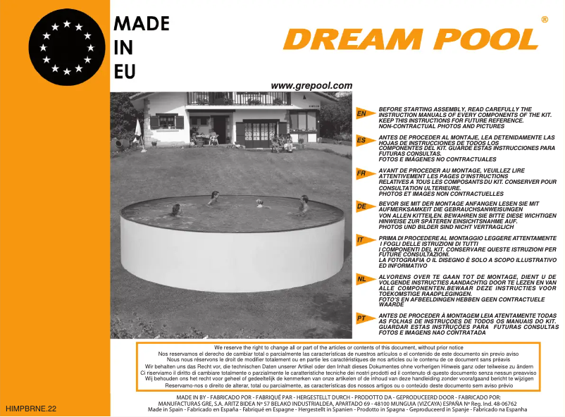 Page 1 de la notice Manuel utilisateur Gre K4500NE