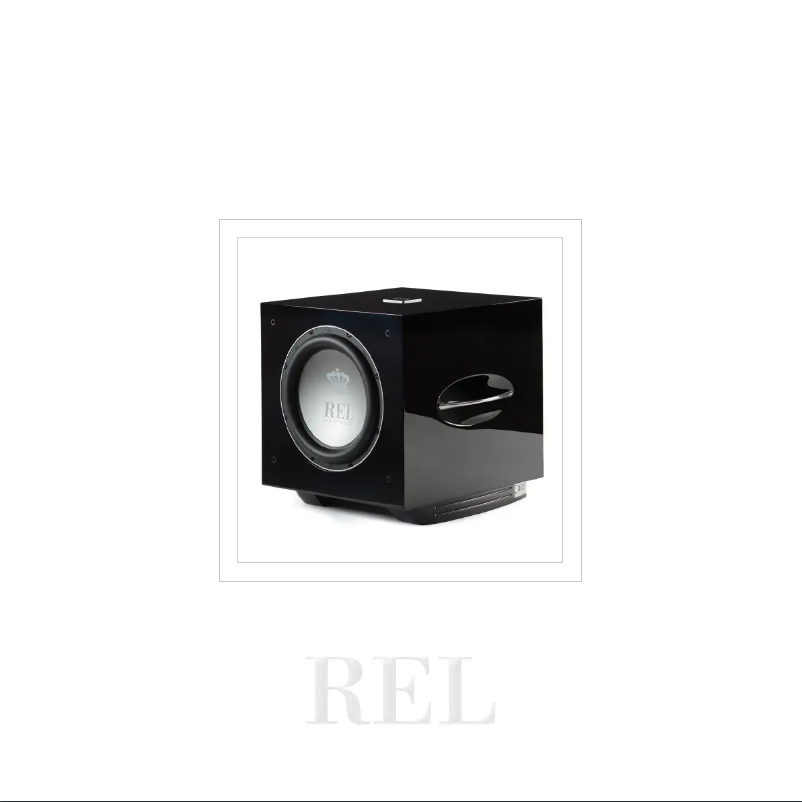 Page n°1 - Manuel utilisateur REL Acoustics S/510