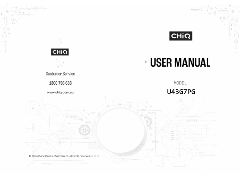 Image de la première page du manuel de l'appareil U43G7PG