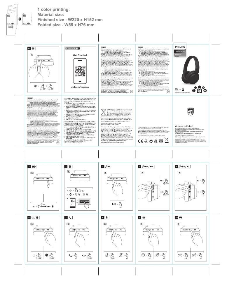 Page n°1 - Guide de démarrage rapide Philips TAH5209
