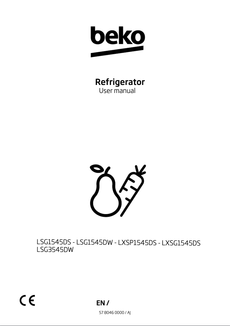 Page n°1 - Manuel utilisateur Beko LSG3545D