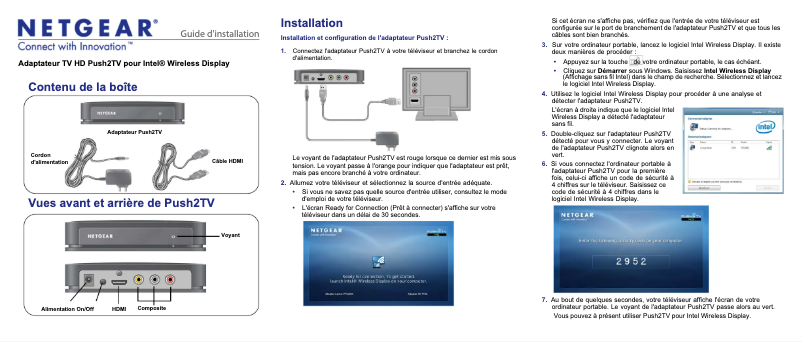 Page n°1 - Guide d'installation Netgear PTV2000