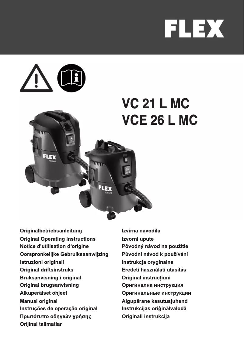 Page 1 de la notice Manuel utilisateur Flex VC 21 L MC