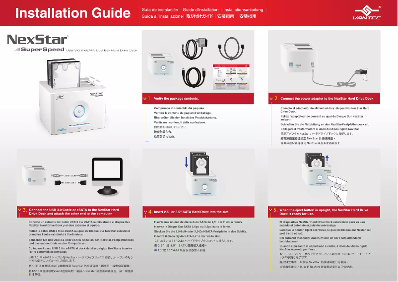 Page 1 de la notice Manuel utilisateur Vantec NexStar SuperSpeed