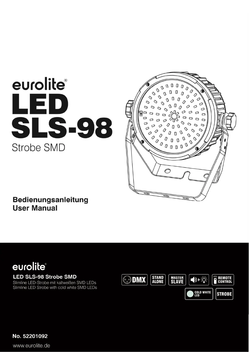 Page 1 de la notice Manuel utilisateur Eurolite LED SLS-98 Strobe SMD