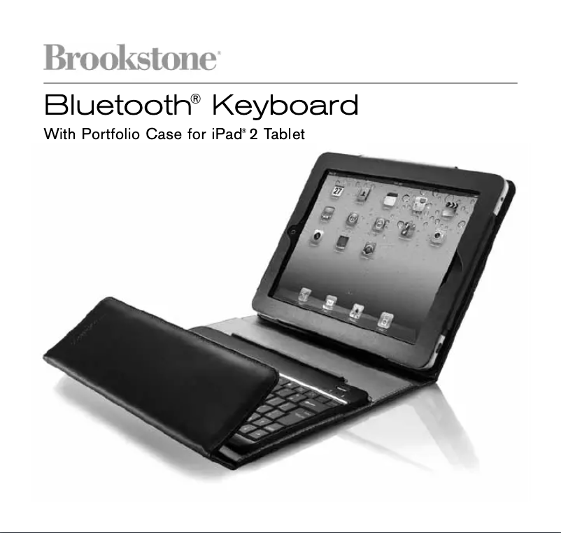 Page 1 de la notice Manuel utilisateur Brookstone Bleutooth Portfolio Case (iPad 2)