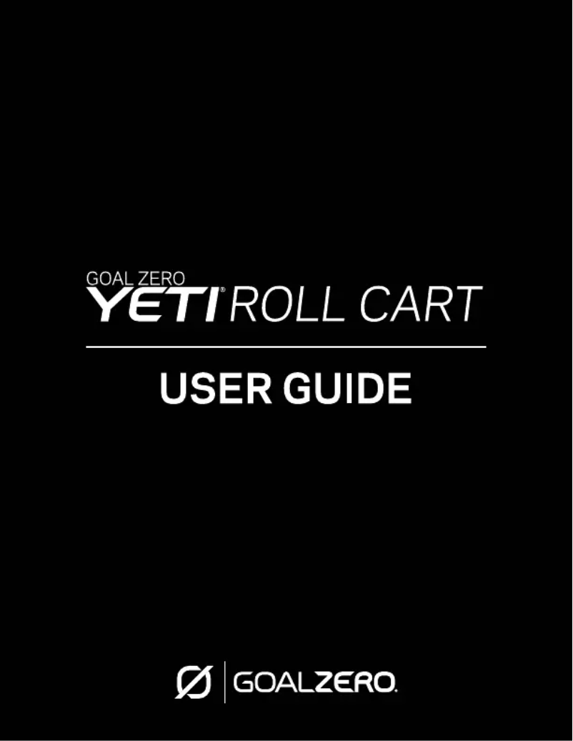 Image de la première page du manuel de l'appareil Yeti Roll Cart