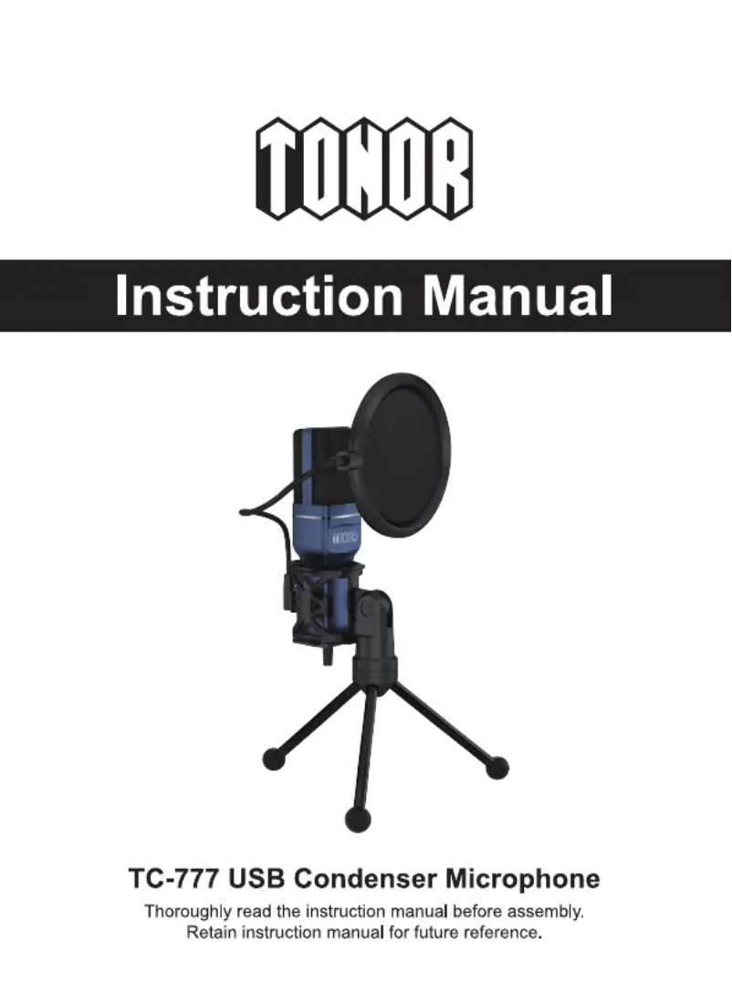 Página 1 del manual Manual de usuario Tonor TC-777