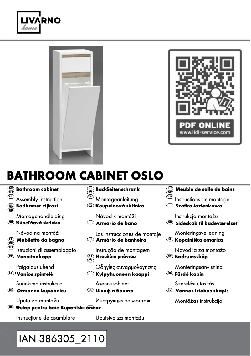 Page 1 de la notice Manuel utilisateur Livarno Lux IAN 386305