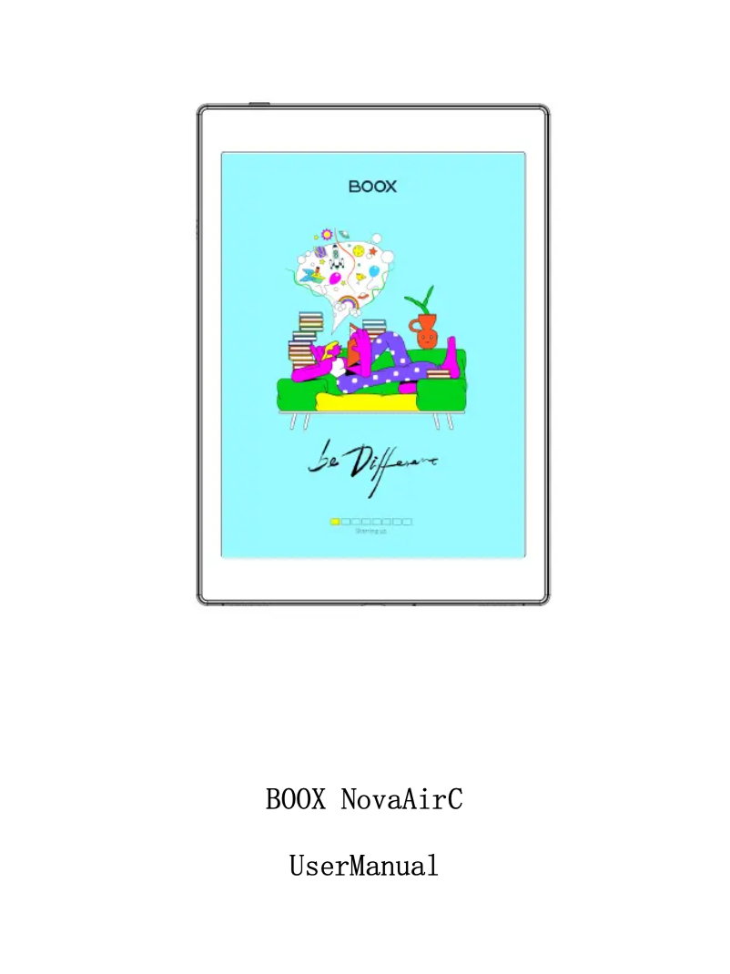 Image de la première page du manuel de l'appareil Nova Air C