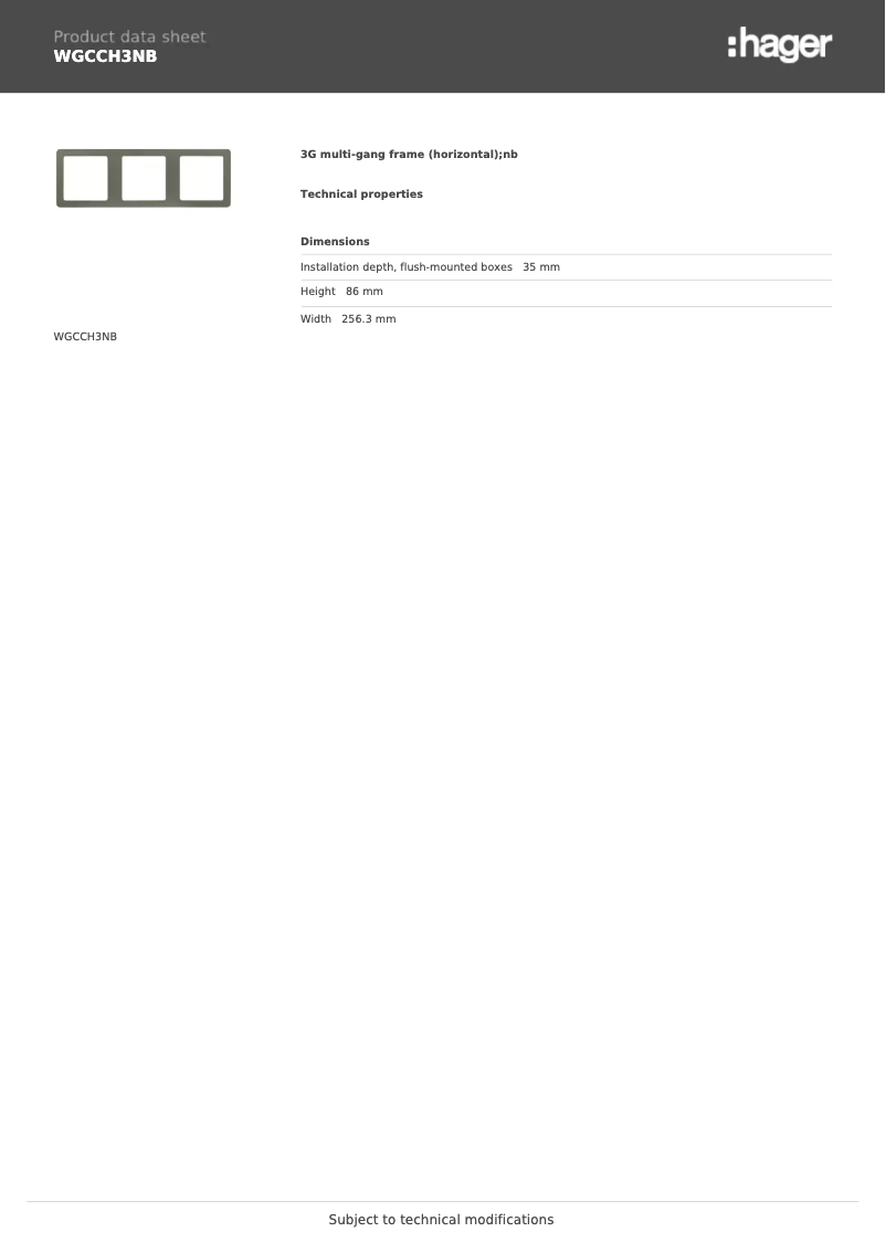 Image de la première page du manuel de l'appareil WGCCH3NB