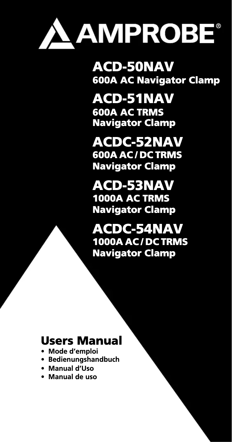 Page 1 de la notice Manuel utilisateur Amprobe ACD-51NAV