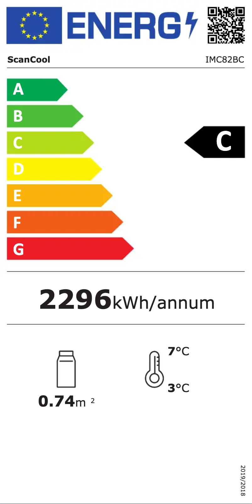 Page n°1 - Label énergétique Scandomestic IMC82BC