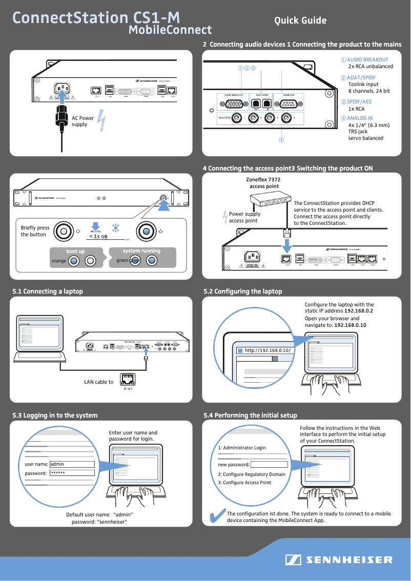 Image de la première page du manuel de l'appareil ConnectStation CS1-M MobileConnect