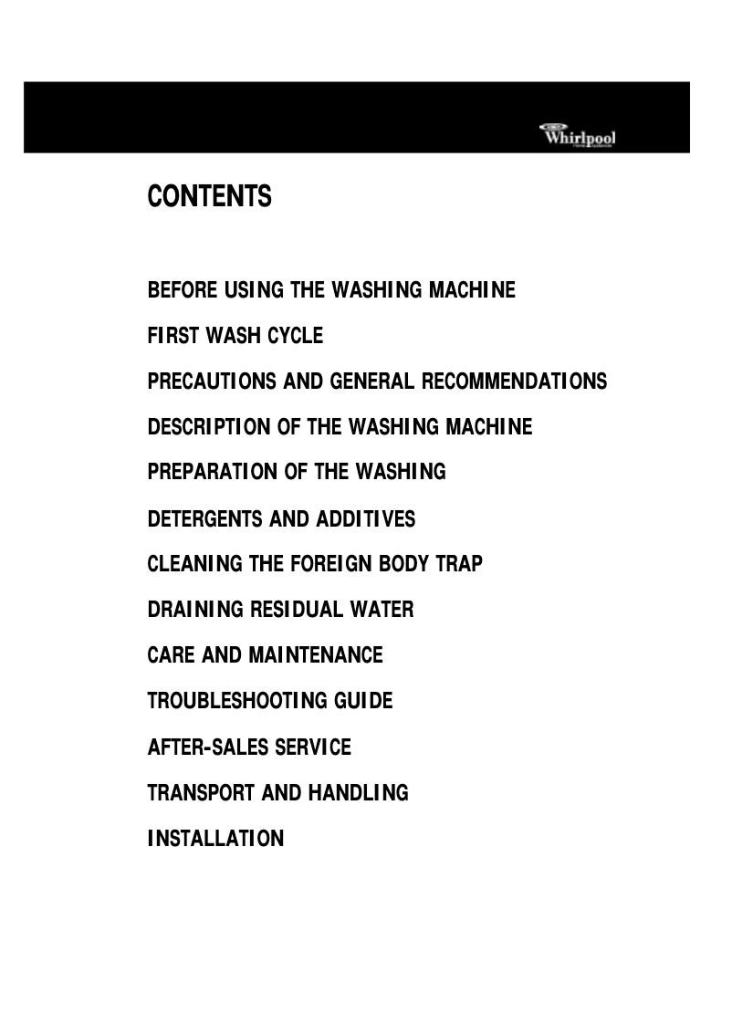 Página 1 del manual Manual de usuario Whirlpool AWT 2062
