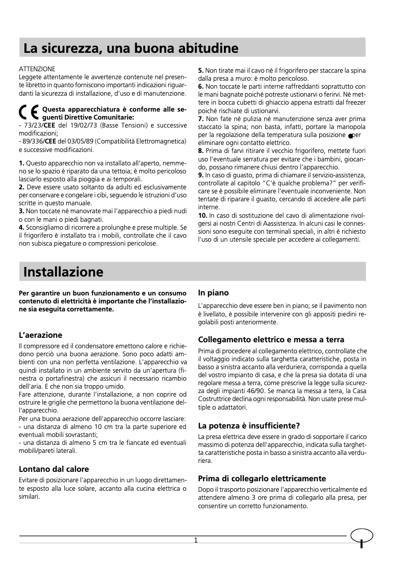 Page n°1 - Manuel utilisateur Ariston Thermo B 450 VL