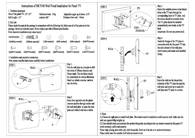 Page 1 de la notice Manuel utilisateur Majestic BKT100
