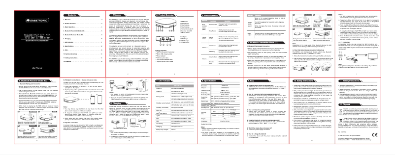 Page 1 de la notice Manuel utilisateur Omnitronic WDT-5.0