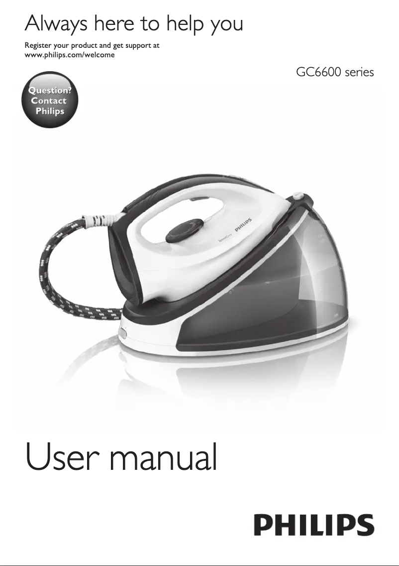 Image de la première page du manuel de l'appareil SpeedCare GC6600