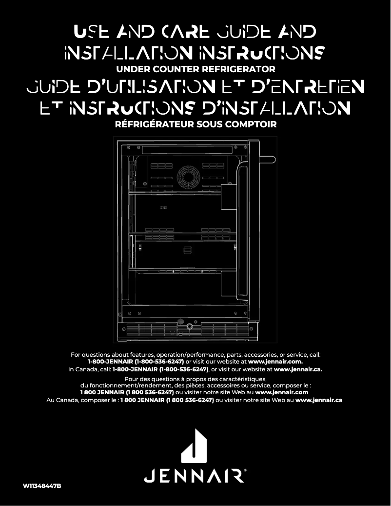 Page n°1 - Instructions / montage JennAir JURFL242HM