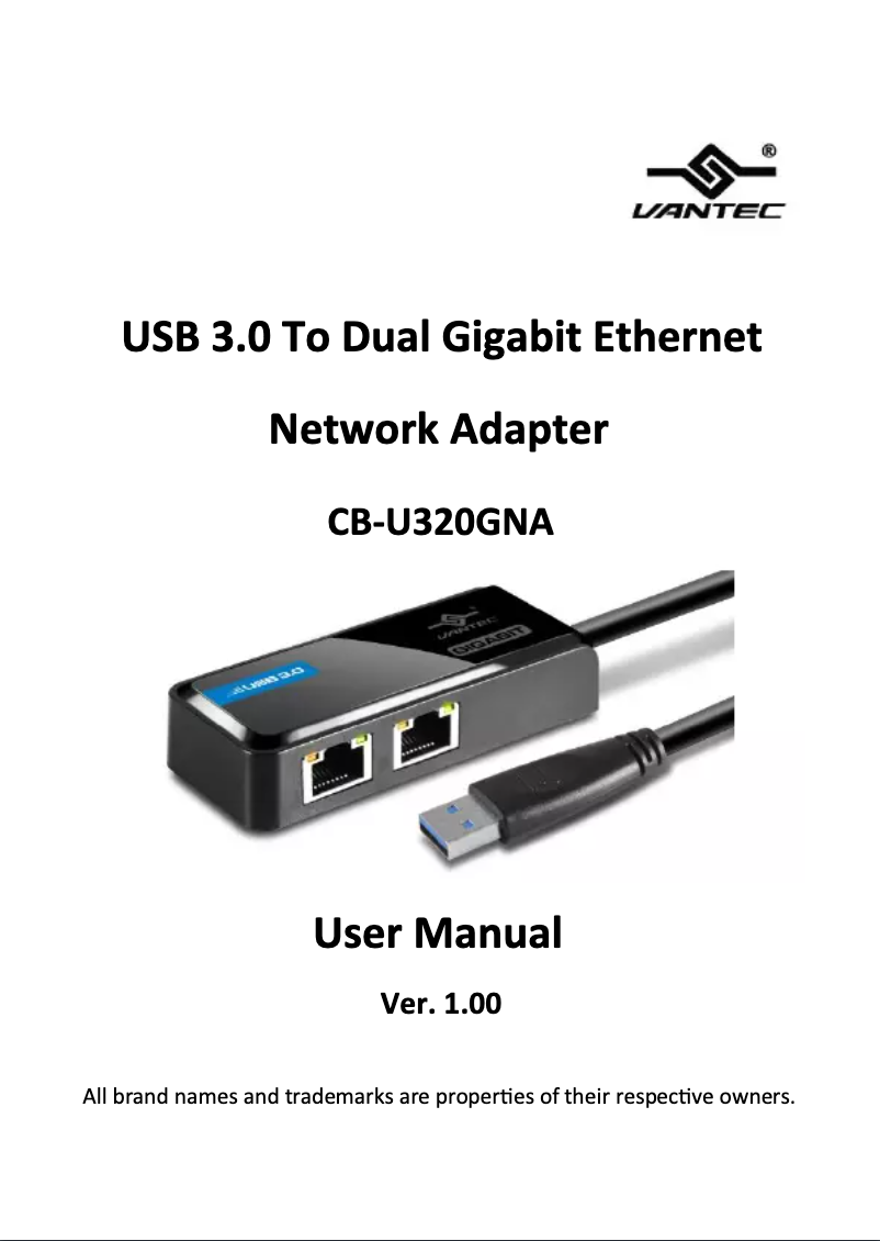 Image de la première page du manuel de l'appareil CB-U320GNA