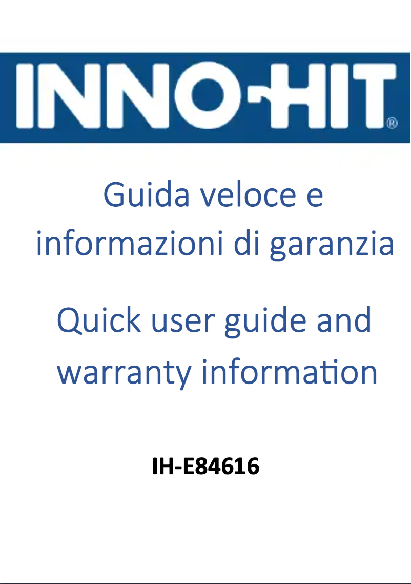 Page n°1 - Manuel utilisateur Inno-Hit IH-E84616