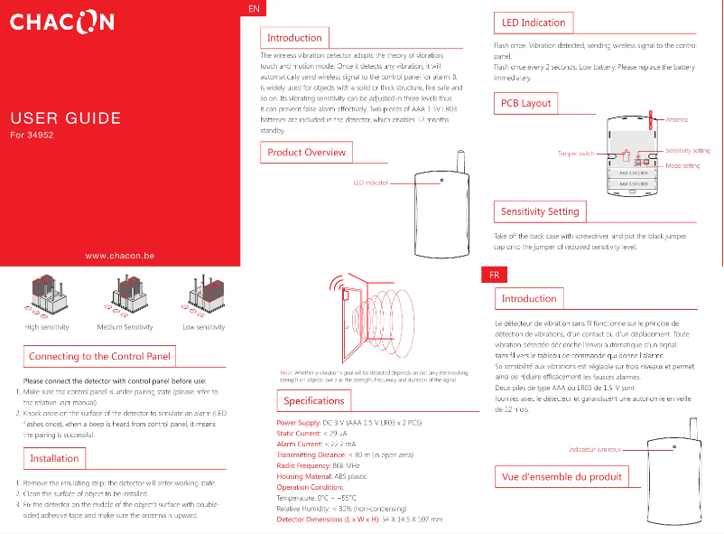 Image de la première page du manuel de l'appareil 34952