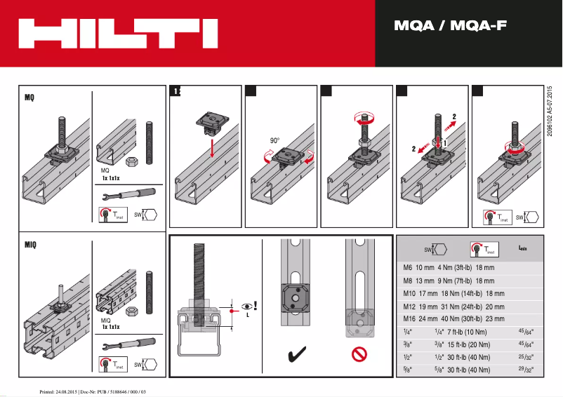 Página 1 del manual Manual de usuario Hilti MQA