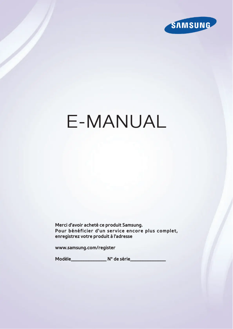Image de la première page du manuel de l'appareil UE55F7000