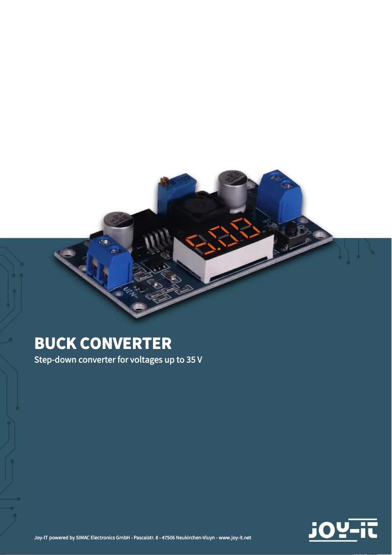 Page n°1 - Manuel utilisateur Joy-It SBC-Buck01