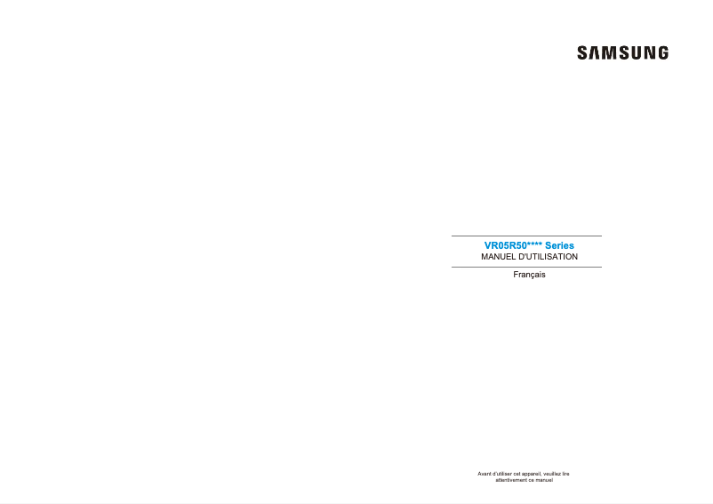 Page 1 de la notice Manuel utilisateur Samsung VR05R503PWG