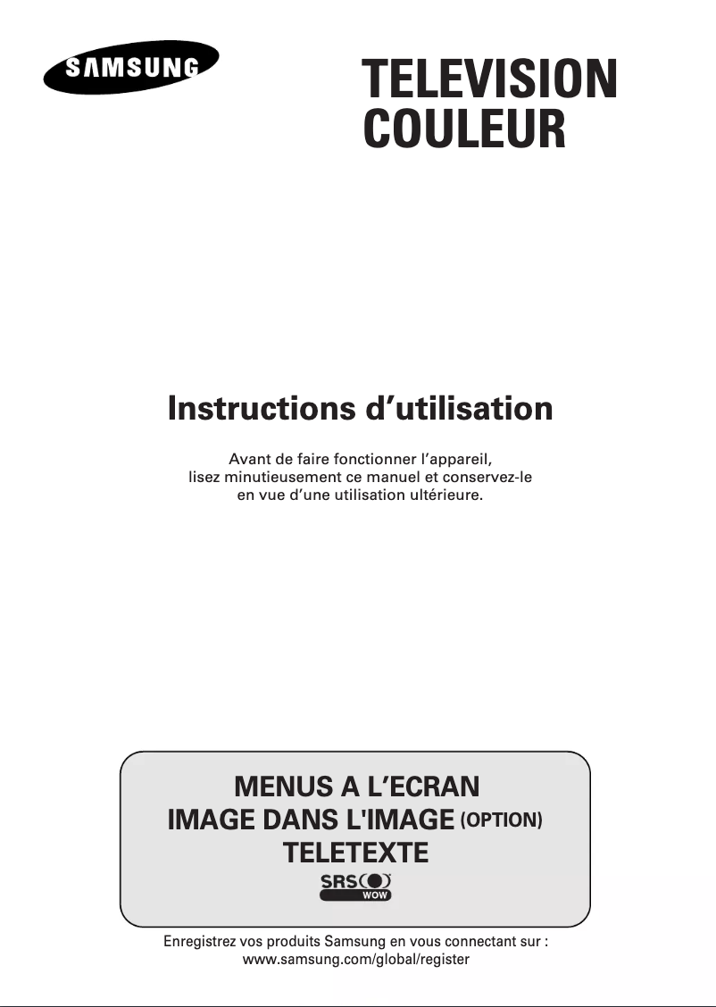 Page n°1 - Manuel utilisateur Samsung WS-32M066V