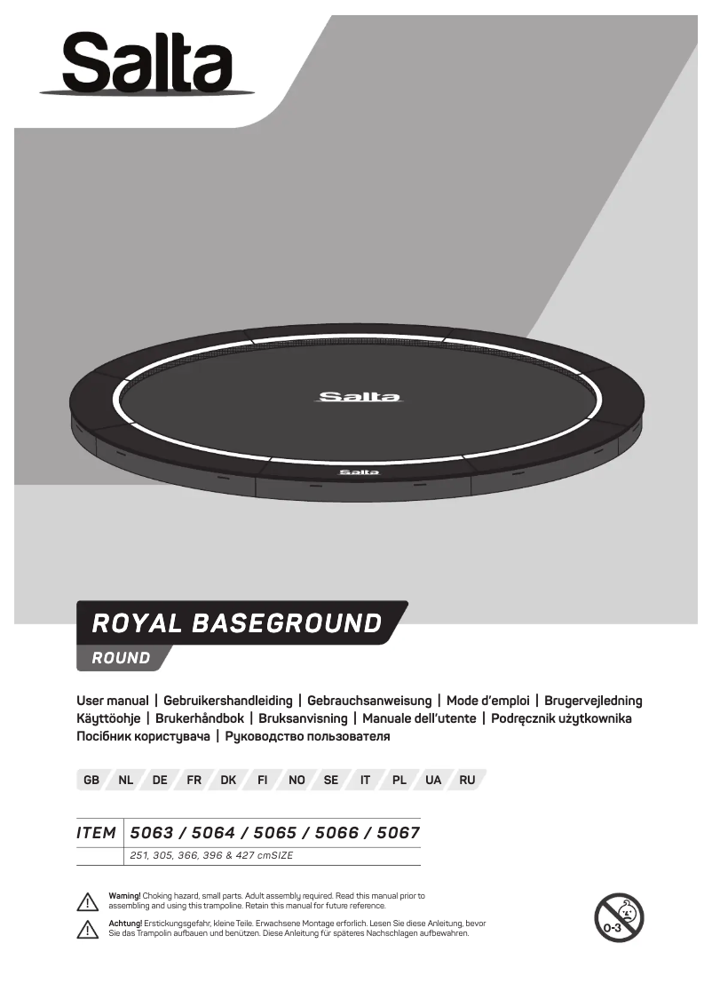 Page n°1 - Manuel utilisateur Salta Royal Baseground 5067
