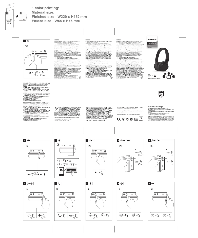 Page n°1 - Guide de démarrage rapide Philips TAH3209