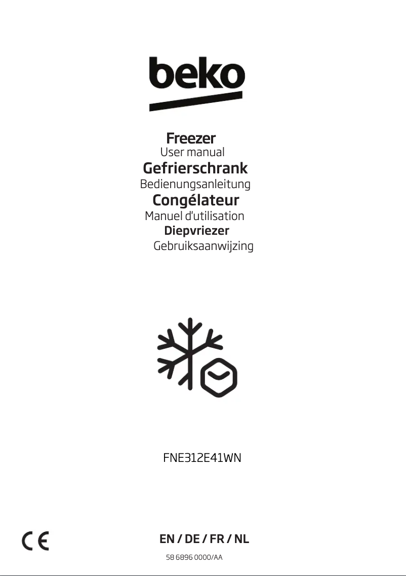 Page n°1 - Manuel utilisateur Beko FNE312E41WN
