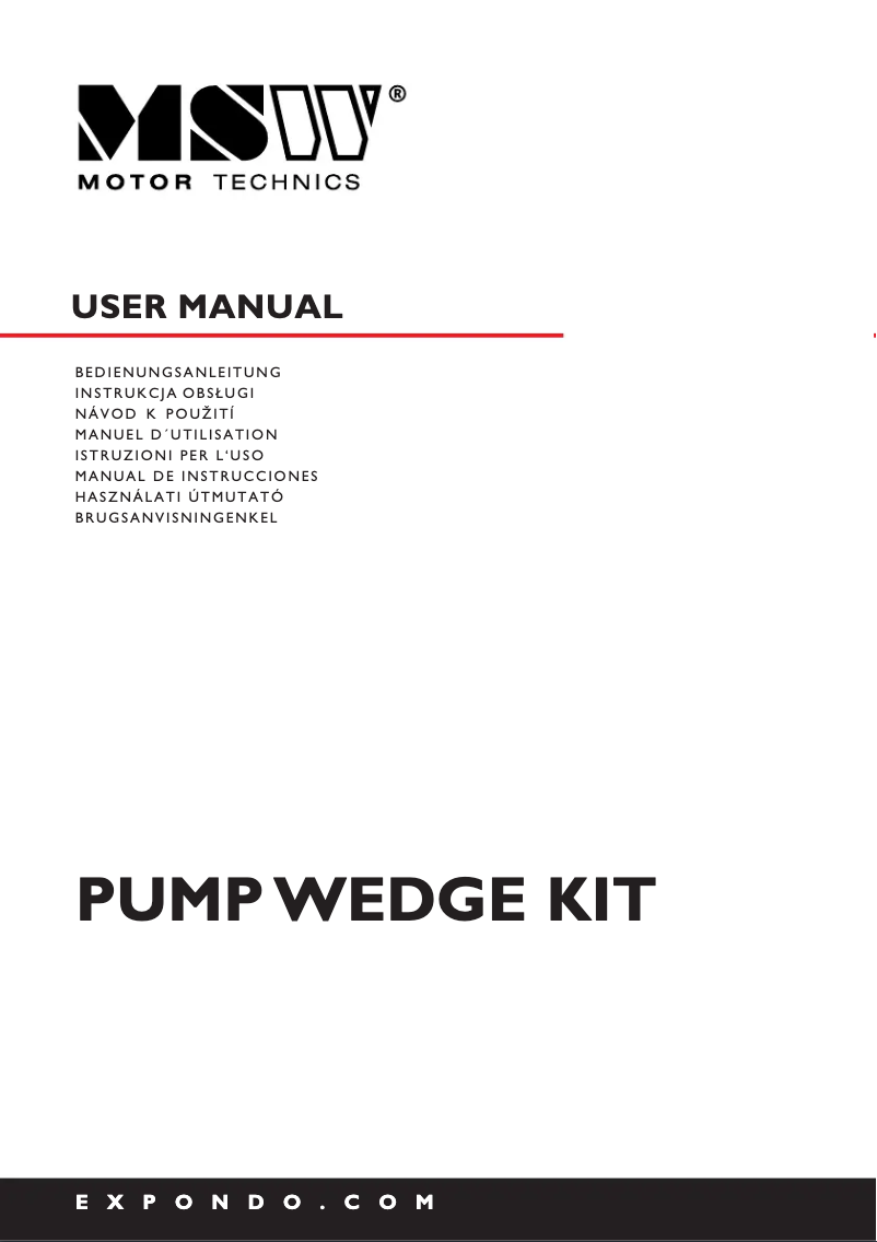 Page n°1 - Manuel utilisateur MSW MSW-DA-26