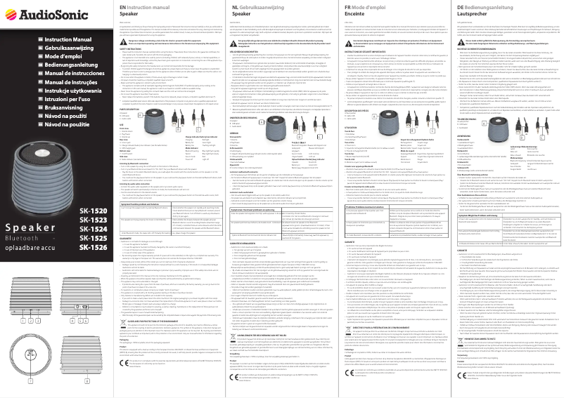 Page 1 de la notice Manuel utilisateur TriStar SK-1523