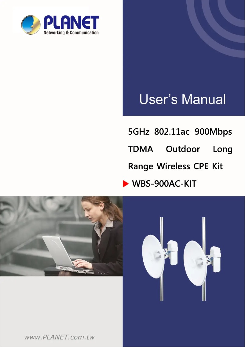 Image de la première page du manuel de l'appareil WBS-900AC-KIT