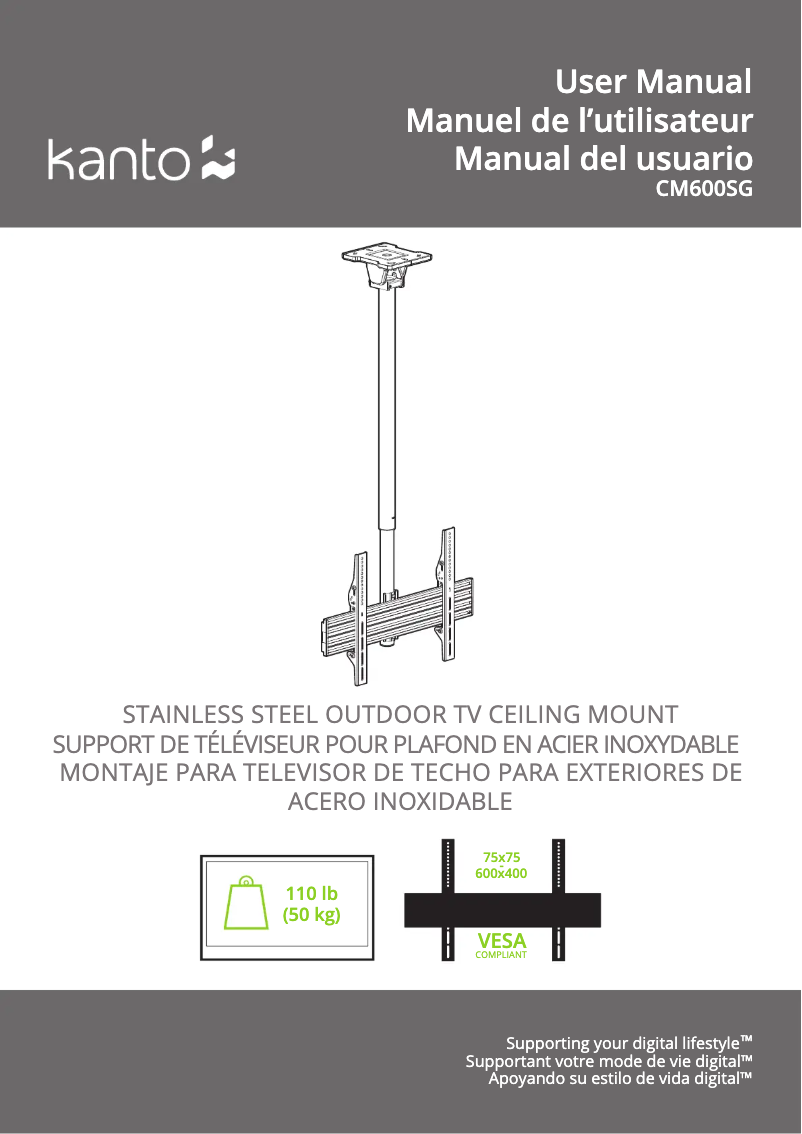 Página 1 del manual Manual de usuario Kanto CM600SG