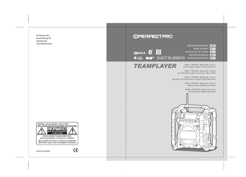 Page n°1 - Manuel utilisateur PerfectPro Teamplayer 2