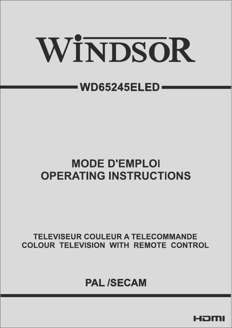 Page n°1 - Manuel utilisateur Windsor WD65245ELED