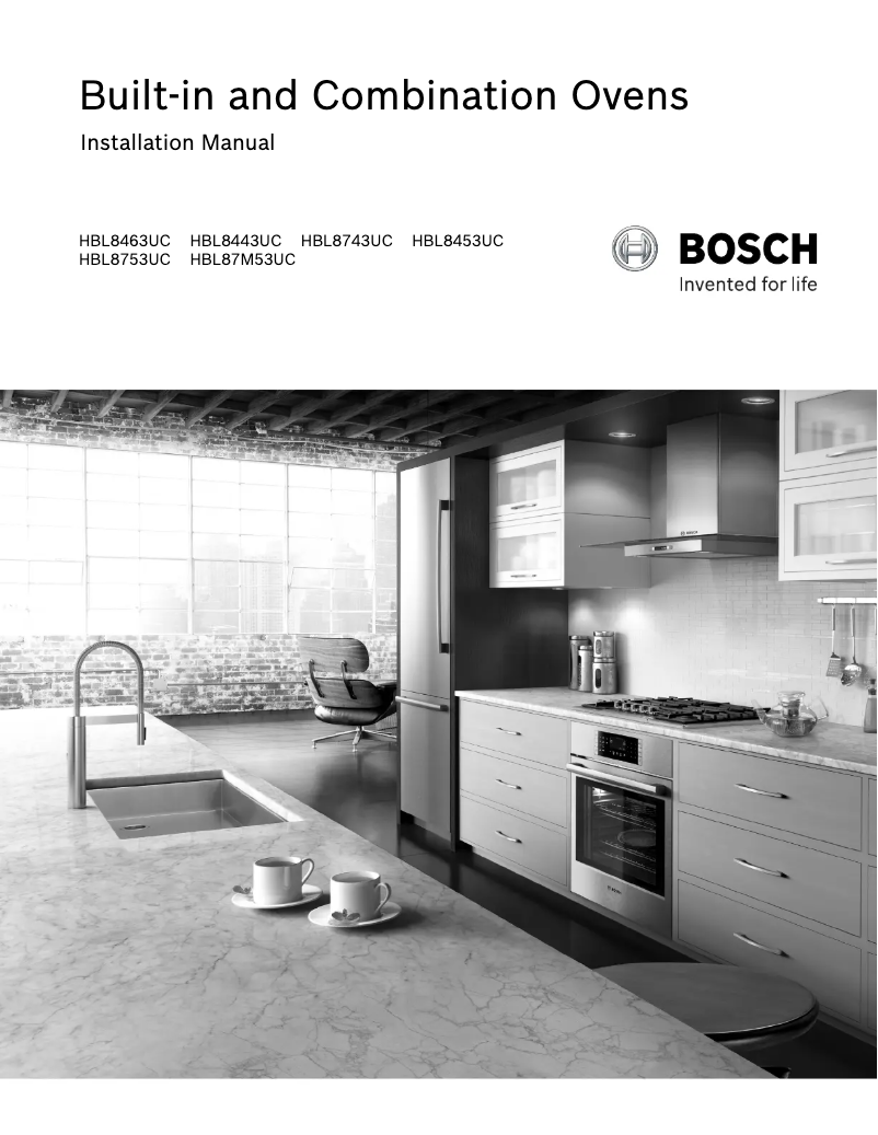 Page 1 de la notice Guide d'installation Bosch HBL8463UC