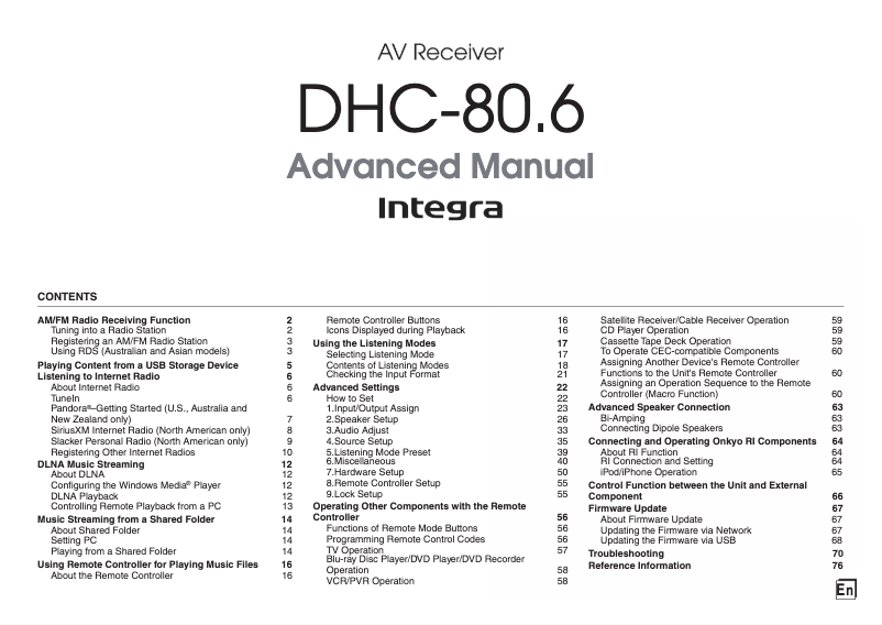 Image de la première page du manuel de l'appareil DHC-80.6