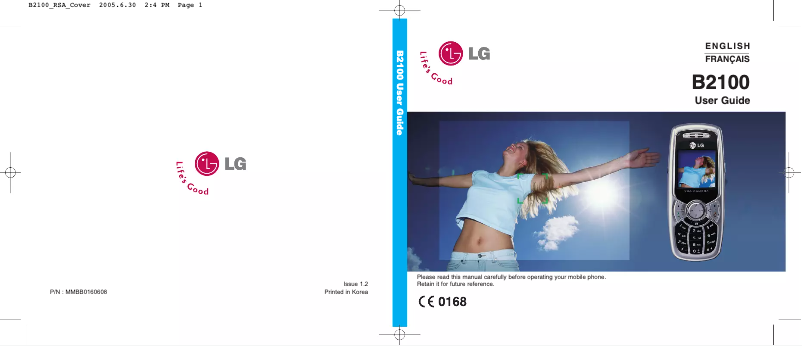 Page 1 de la notice Manuel utilisateur LG B2100