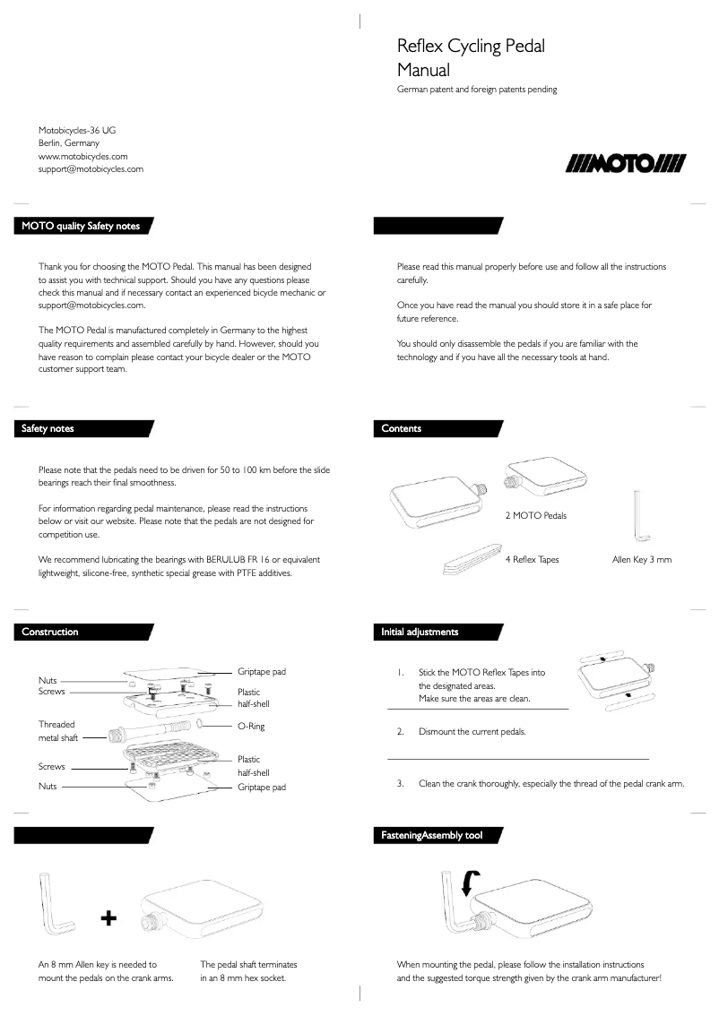 Image de la première page du manuel de l'appareil Reflex
