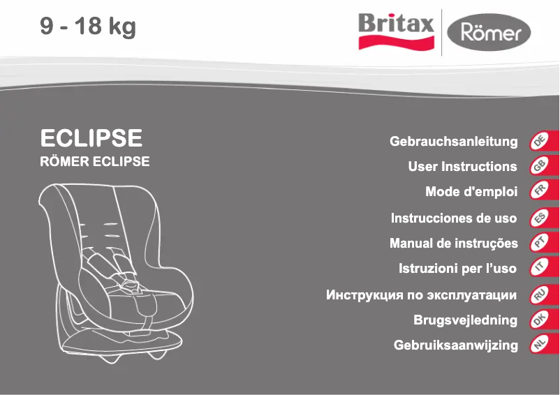 Page 1 de la notice Manuel utilisateur Britax Eclipse